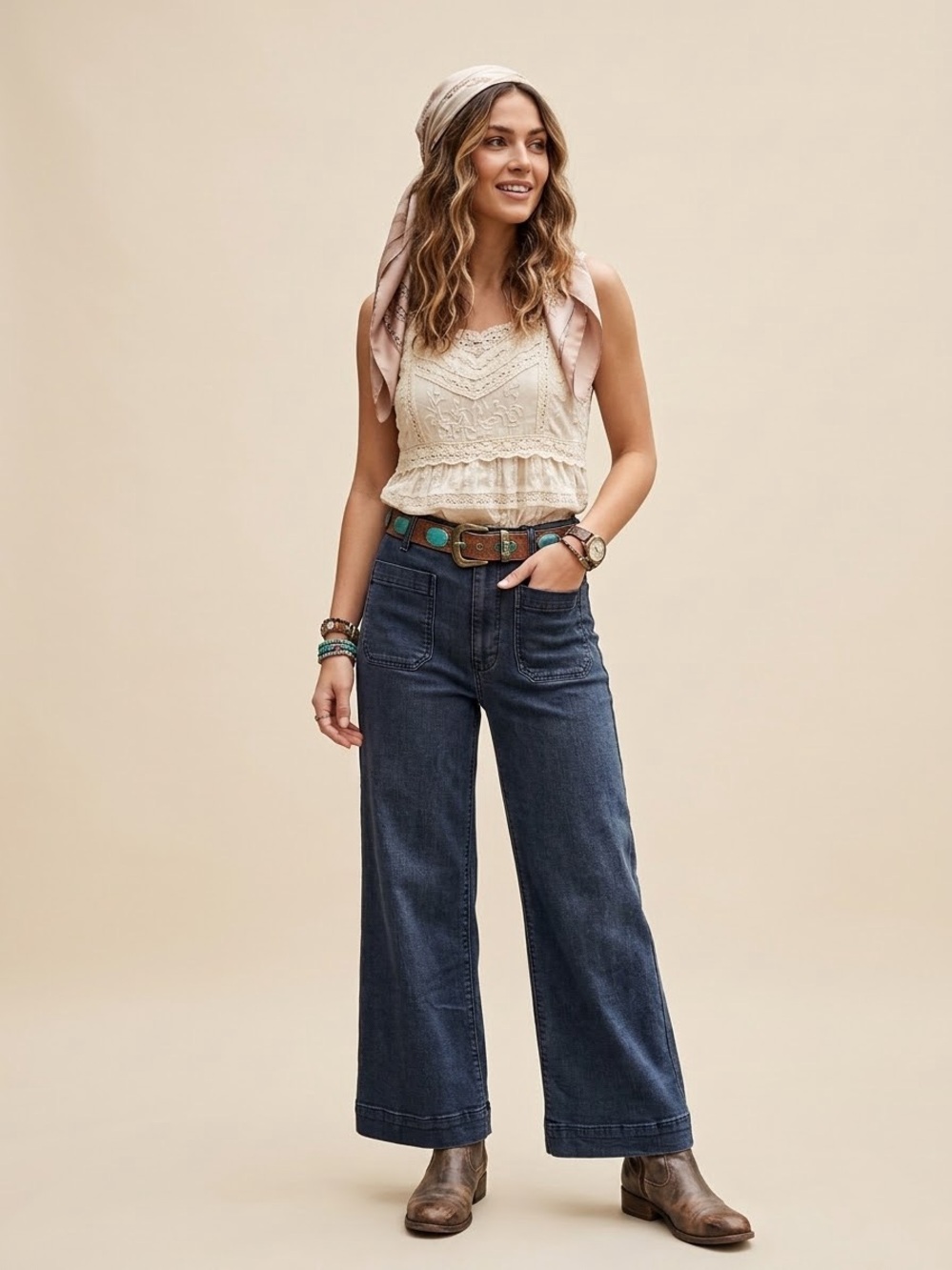 💙 Maeve Anthropologie The Colette 27 High Rise Wide Leg Dark Wash Cropped Jeans